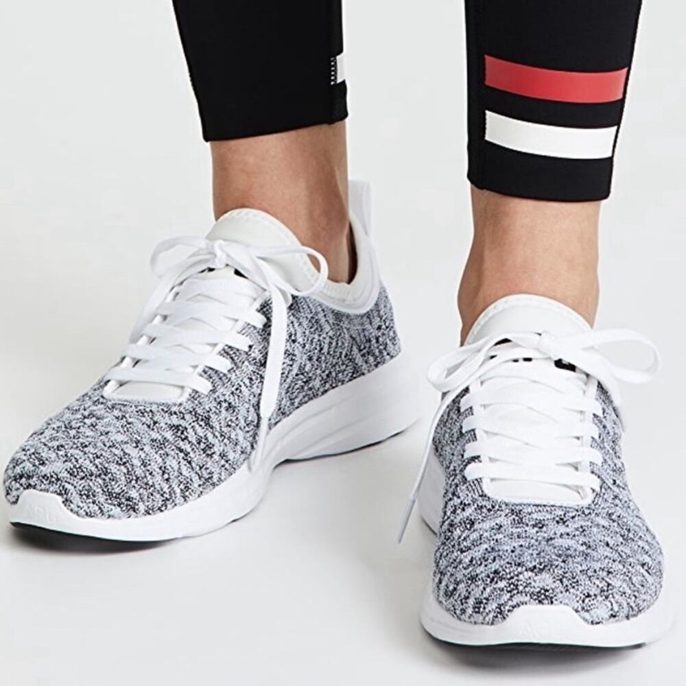 APL Propulsion Labs Techloom Phantom Mesh  Athletic Sneakers White-Cosmic Grey.